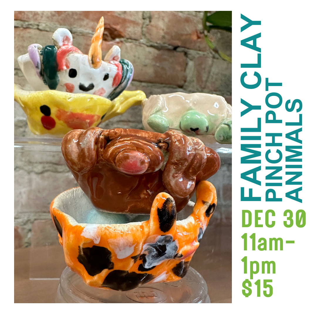 Family Clay - pinch pot creatures - Pearl City Clay House