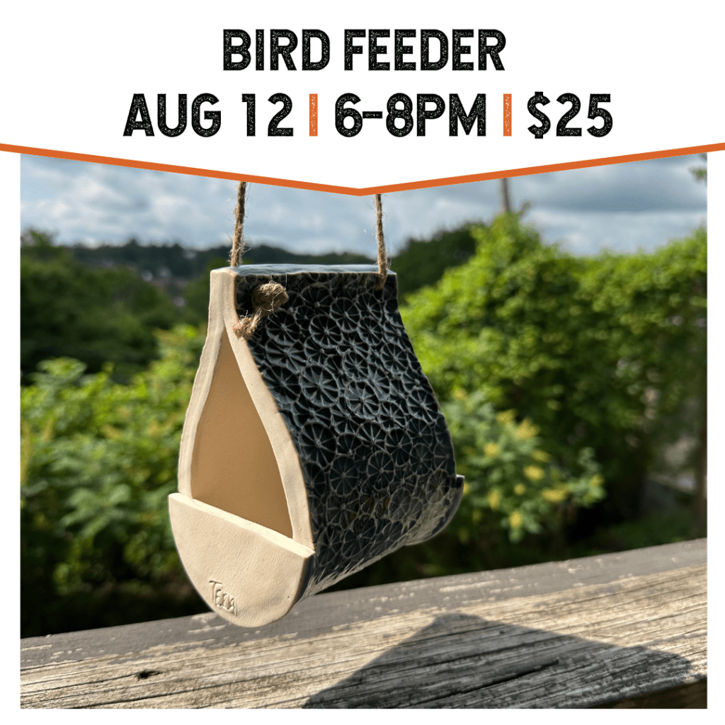Hand Built Bird Feeder Pearl City Clay House